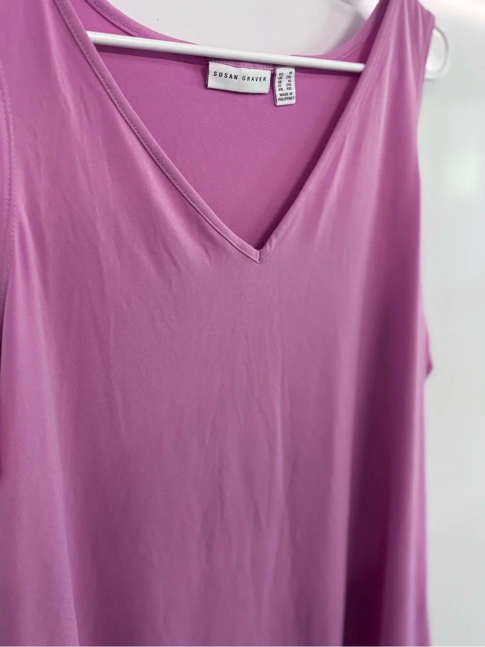 Susan Graver Tank Top Womens Size1X Pink Plus  Liquid Knit Stretch Comfort